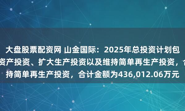 大盘股票配资网 山金国际：2025年总投资计划包括长期股权投资、无形资产投资、扩大生产投资以及维持简单再生产投资，合计金额为436,012.06万元